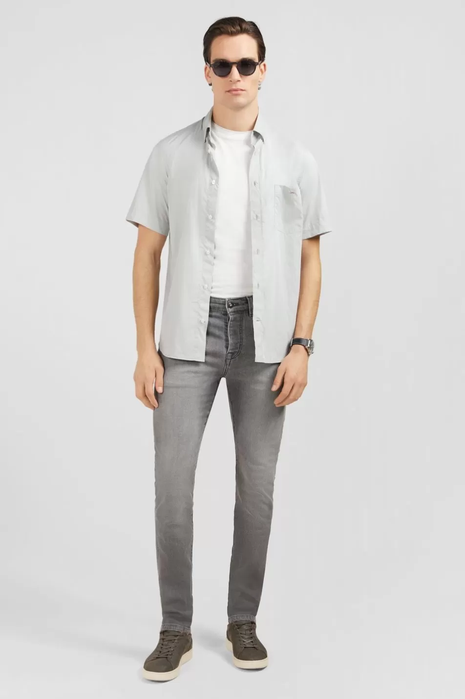 Pants | Eden Park 5-Pocket Grey Jeans