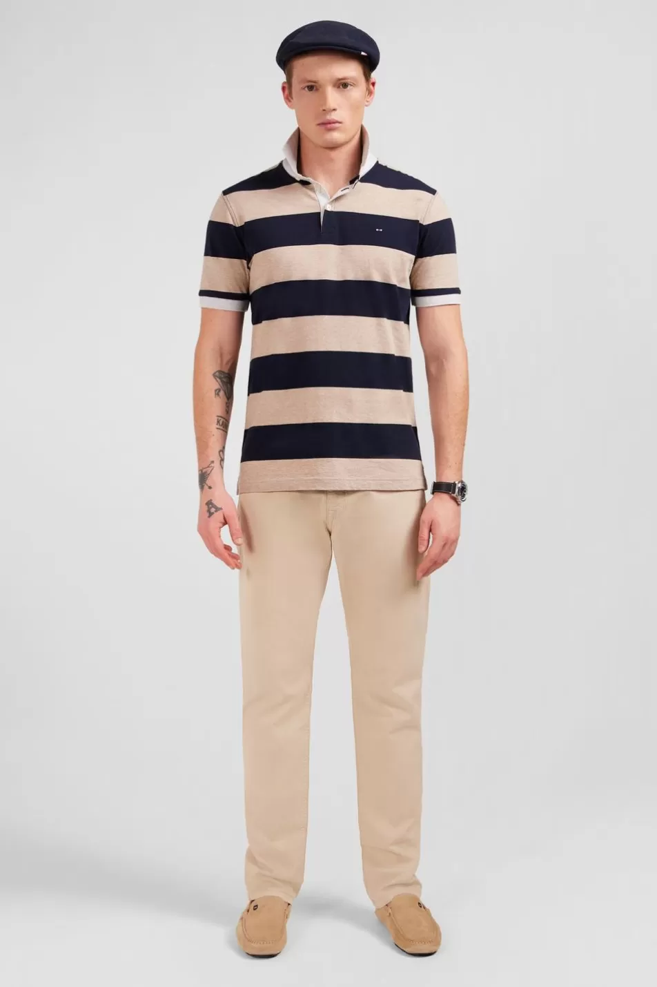 Pants | Eden Park 5-Pocket Straight-Leg Beige Trousers