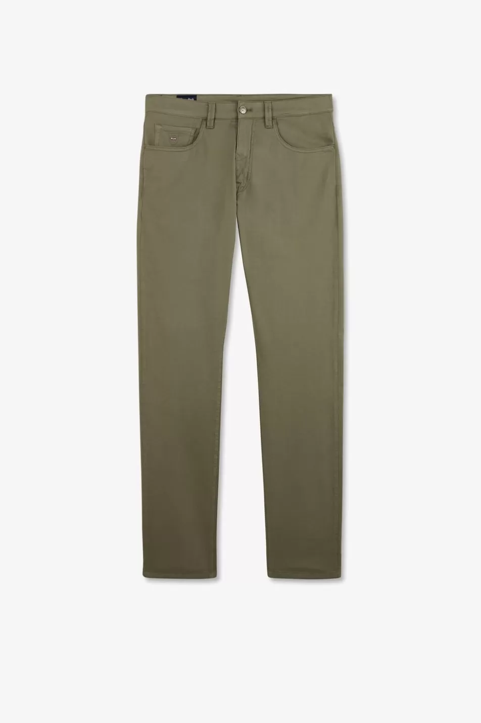 Pants | Eden Park 5-Pocket Straight-Leg Khaki Trousers