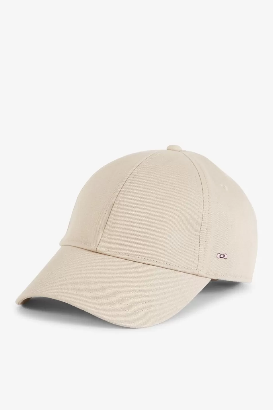 Caps | Eden Park Beige Cotton Canvas Cap With Bow Tie Embroidery