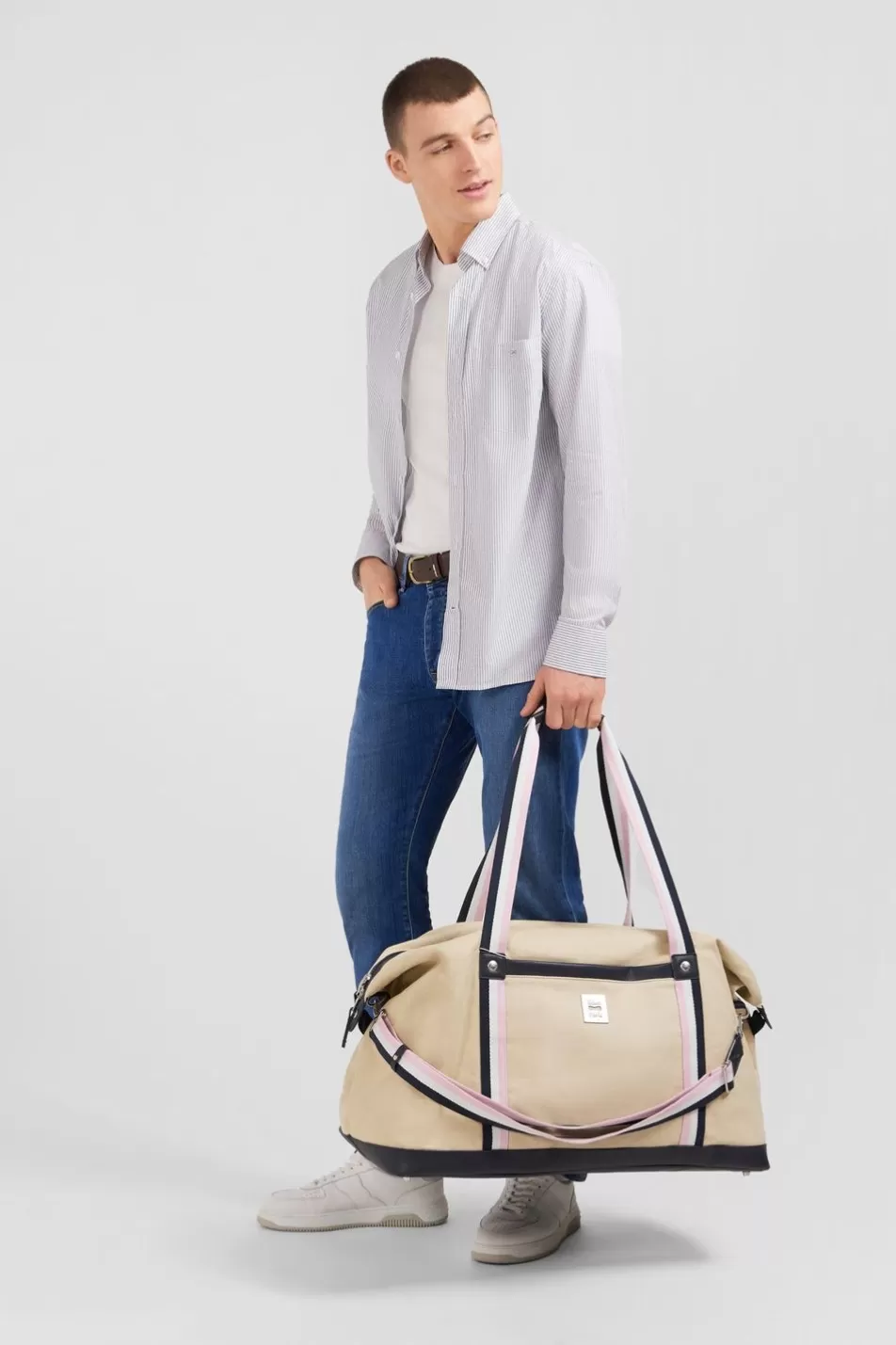 Travel Bags | Eden Park Beige Fabric Travel Bag