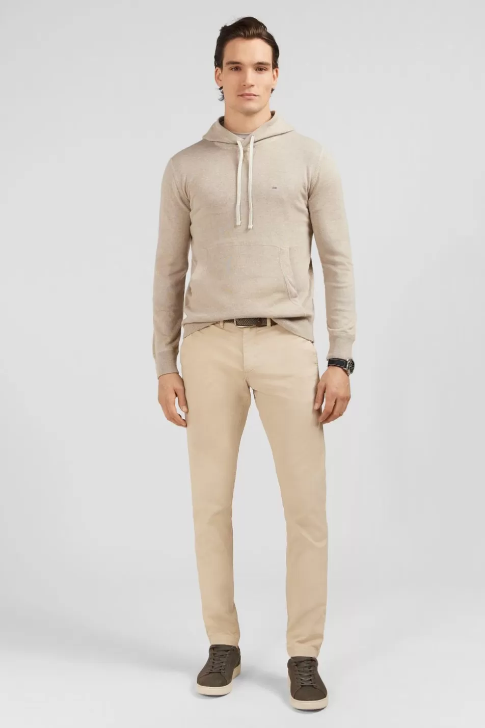 Sweaters | Eden Park Beige Hooded Jumper