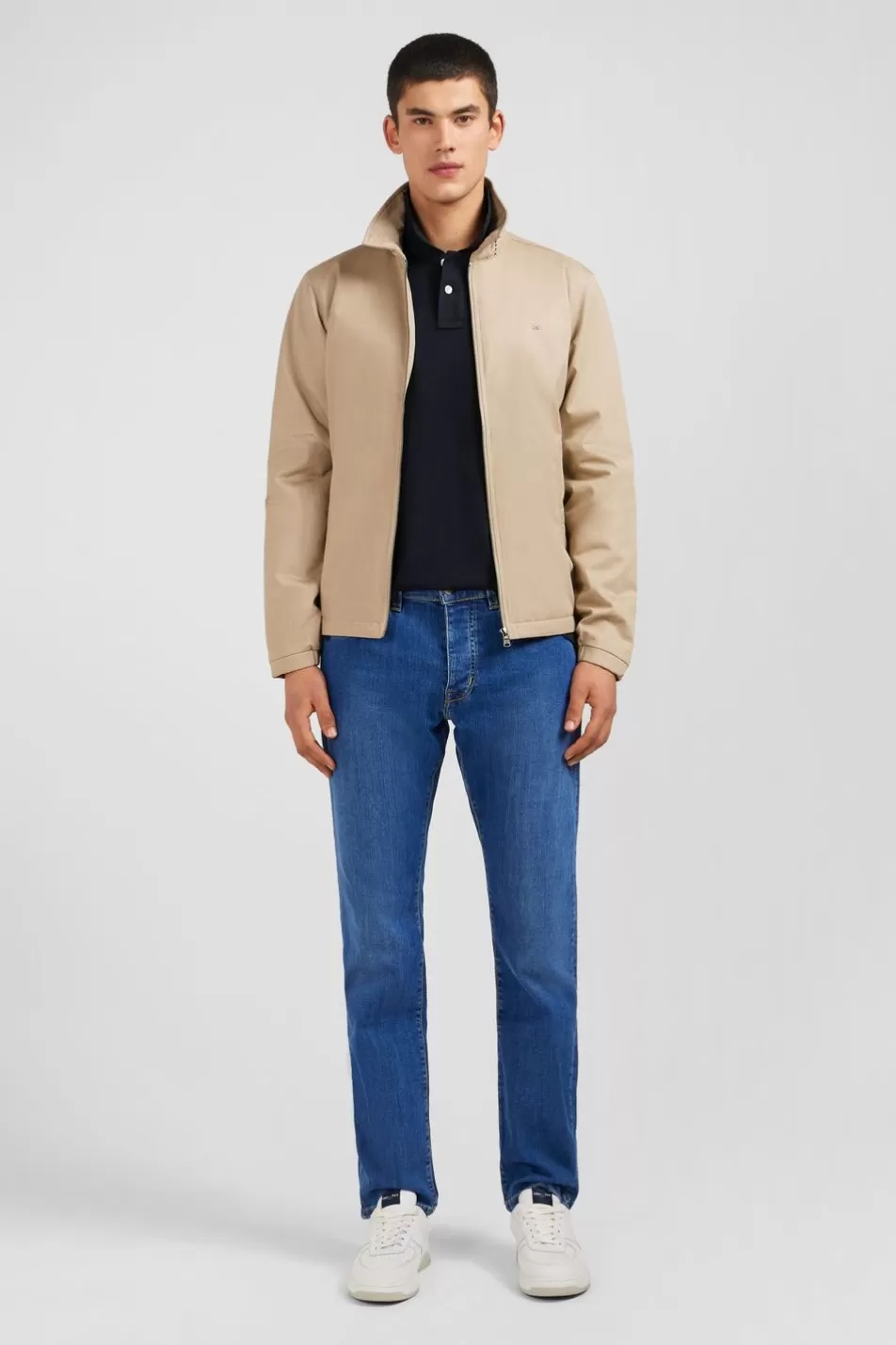 Coats | Eden Park Beige Jacket In Cotton Gabardine