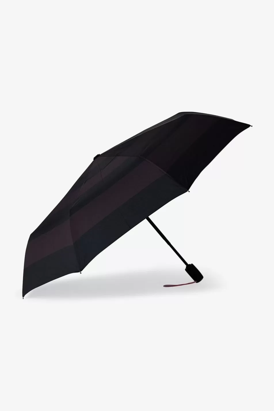 Umbrellas | Eden Park Black Folding Umbrella With Stripes