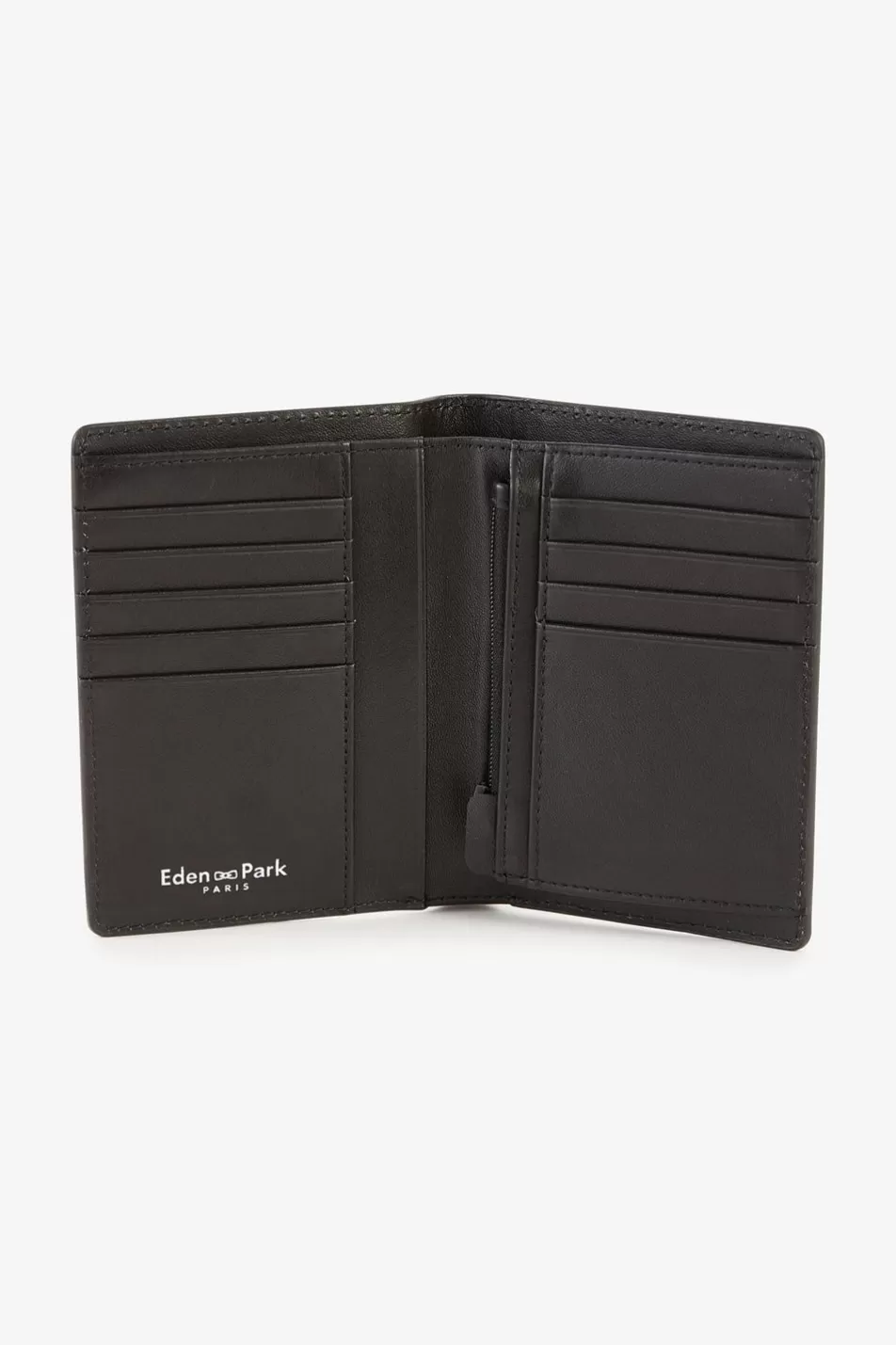 Portfolios | Eden Park Black Leather French Wallet