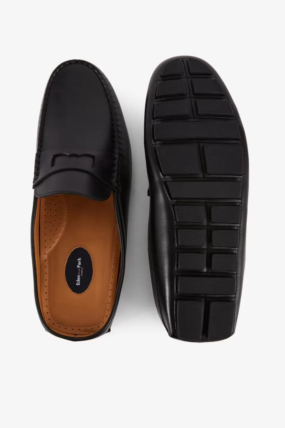 Loafers | Eden Park Black Leather Moccasins