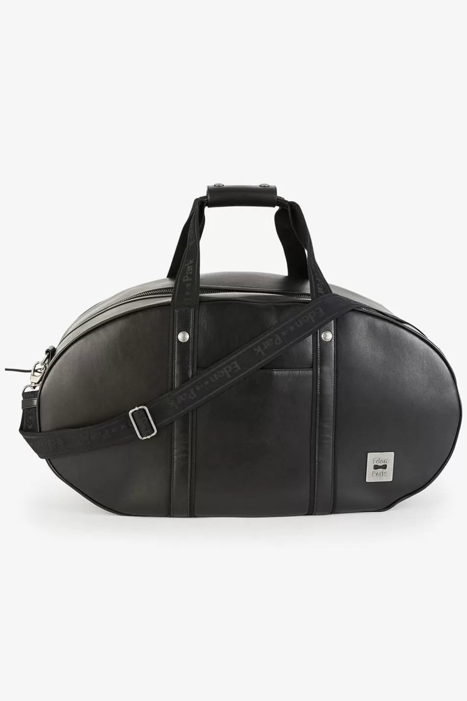 Travel Bags | Eden Park Black Leather Oval Travel Bag