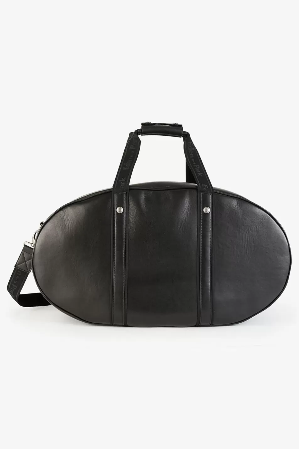 Travel Bags | Eden Park Black Leather Oval Travel Bag