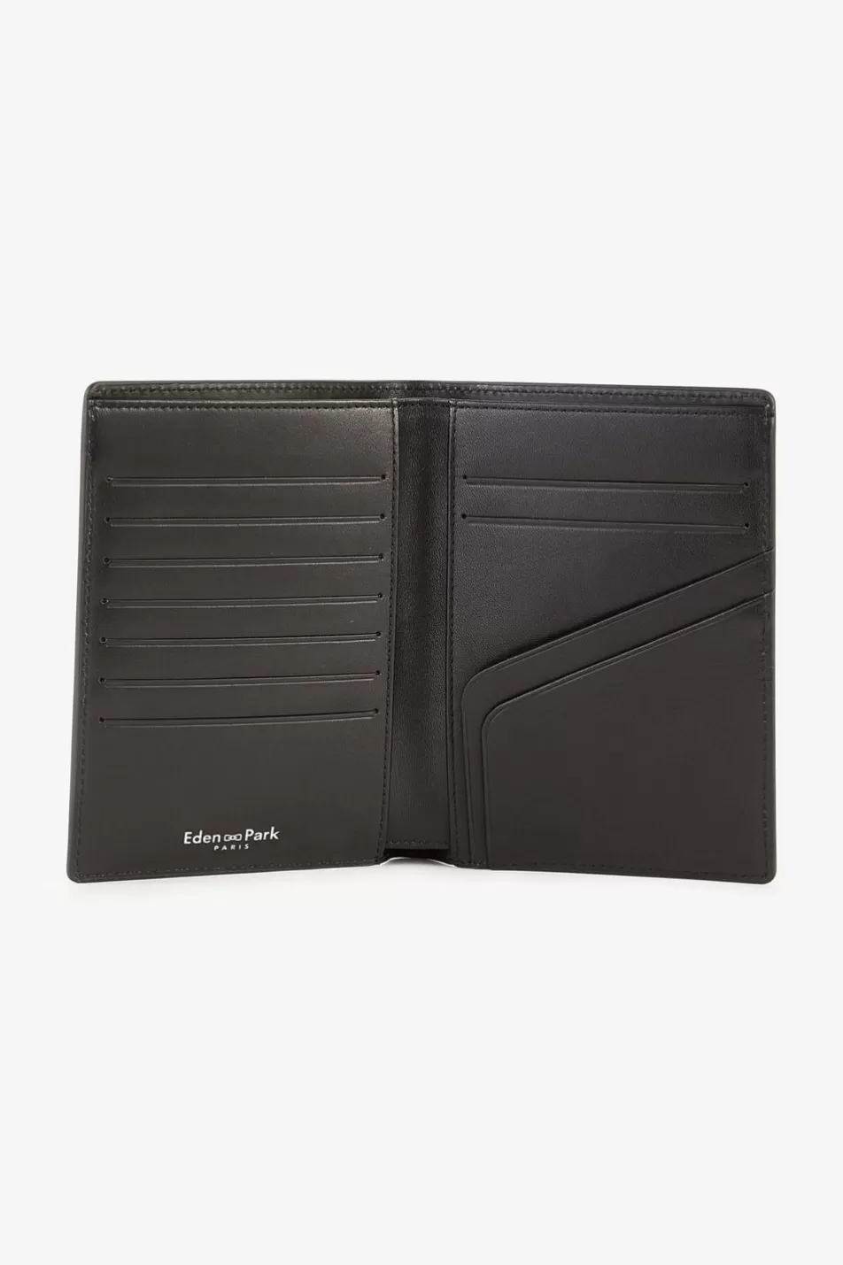 Portfolios | Eden Park Black Leather Passport Wallet