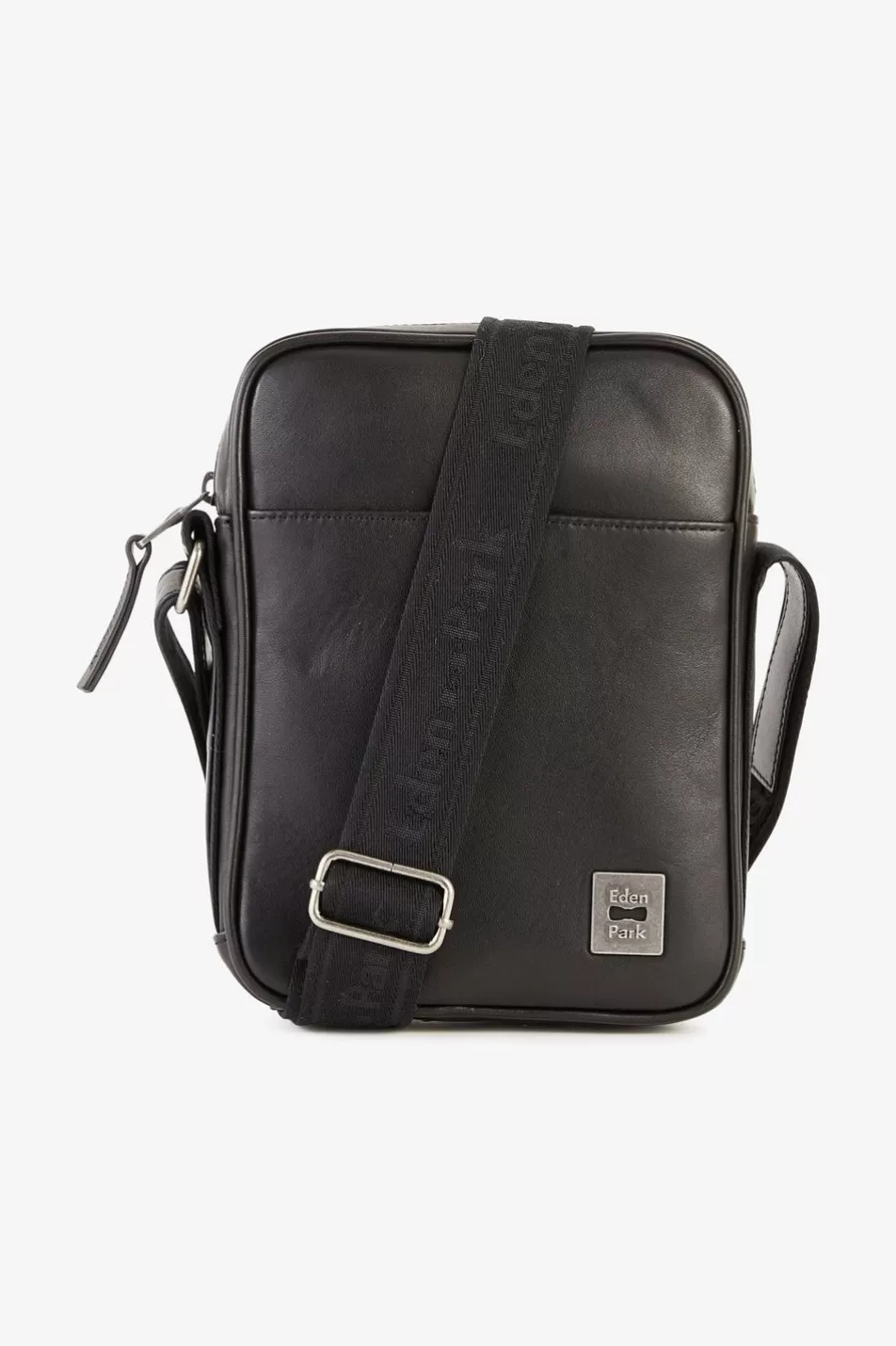 Bags | Eden Park Black Leather Rectangular Messenger Bag