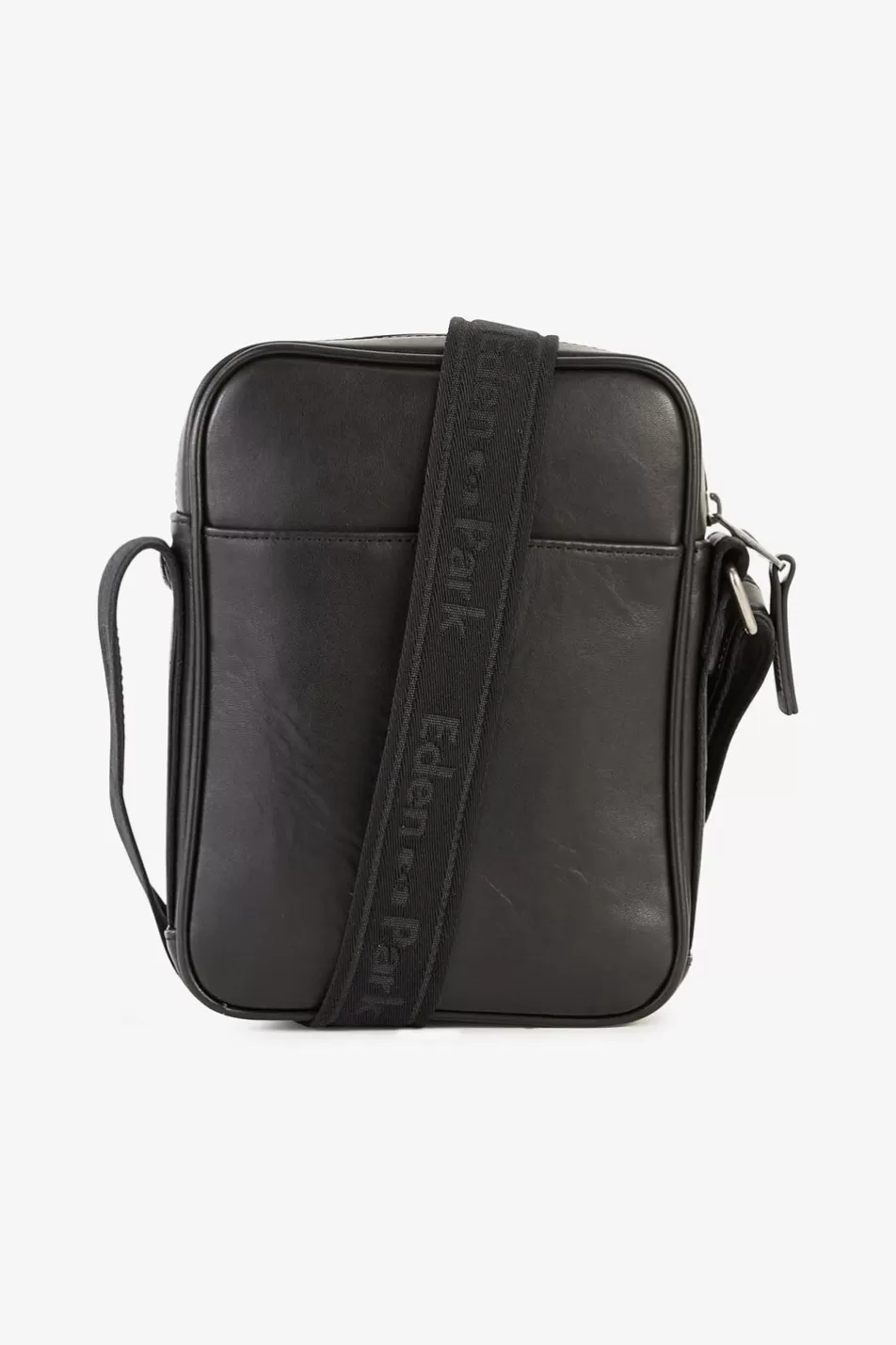 Bags | Eden Park Black Leather Rectangular Messenger Bag