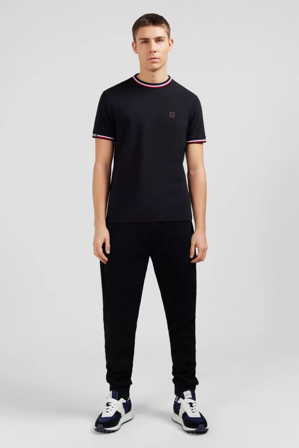 T-Shirts | Eden Park Black Short-Sleeved T-Shirt