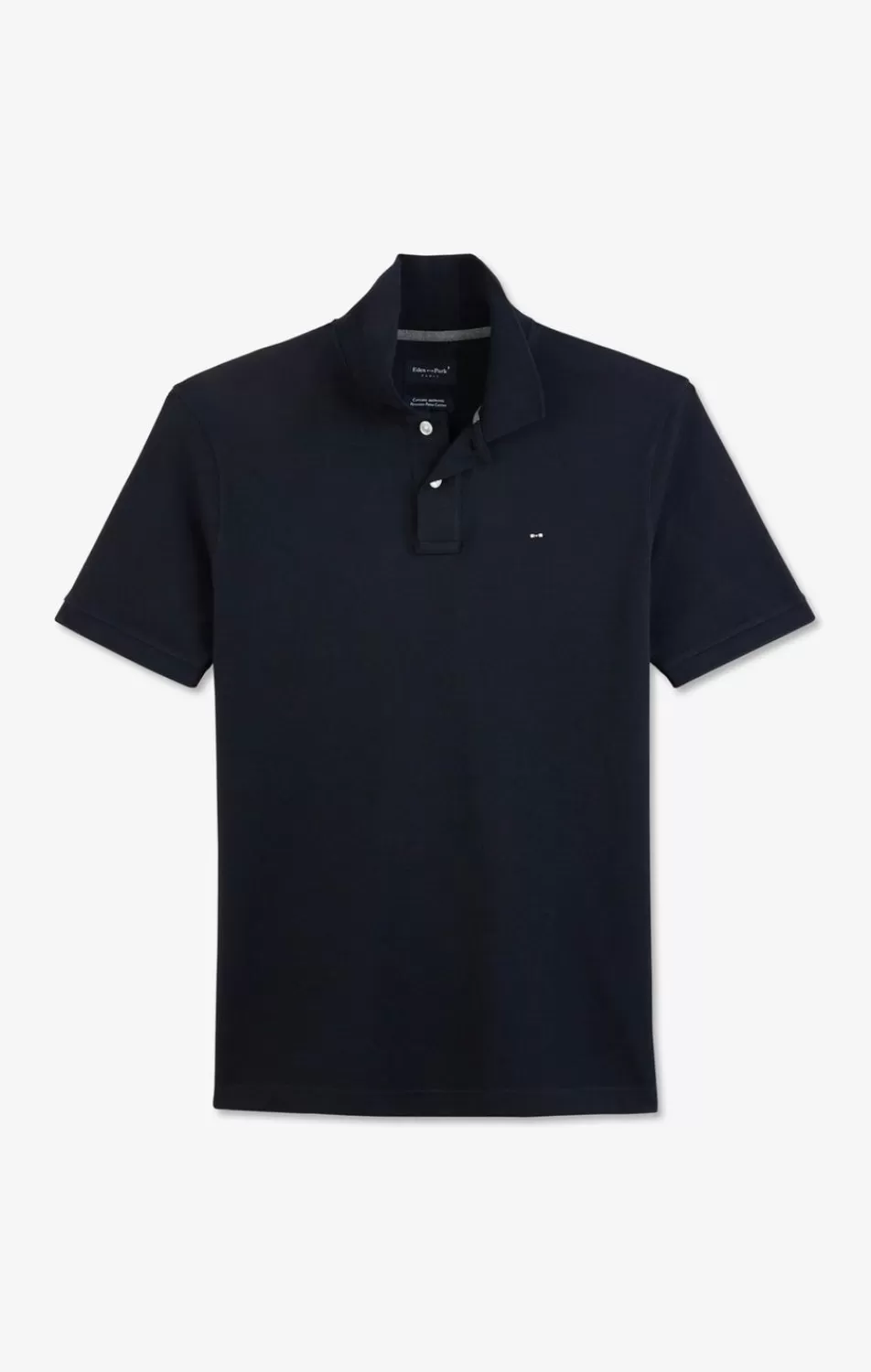 Polos | Eden Park Black Stretch Pima Cotton Polo