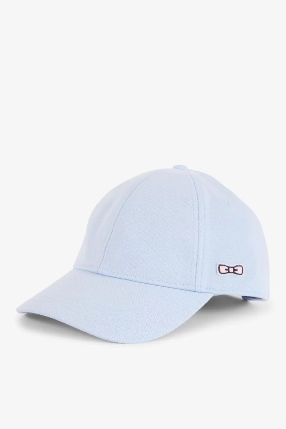 Caps | Eden Park Blue Cotton Fleece Cap With Bow Tie Embroidery