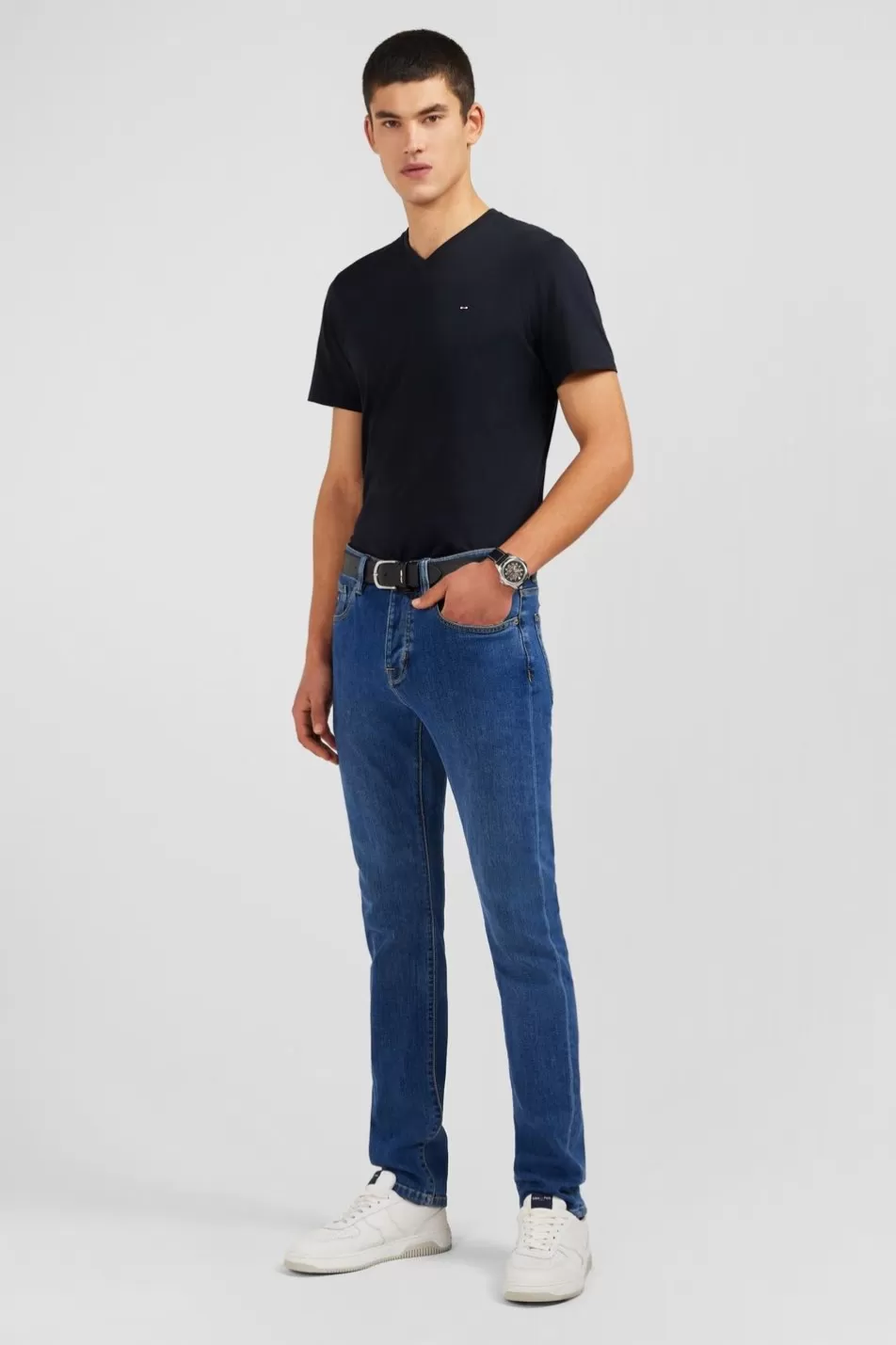 Pants | Eden Park Blue Jeans In Stretch Cotton