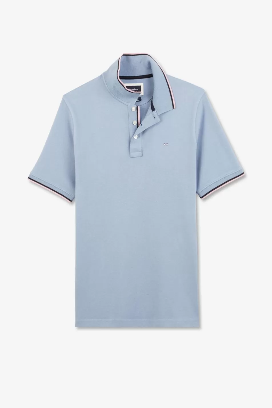 Polos | Eden Park Blue Polo Shirt In Pima Cotton