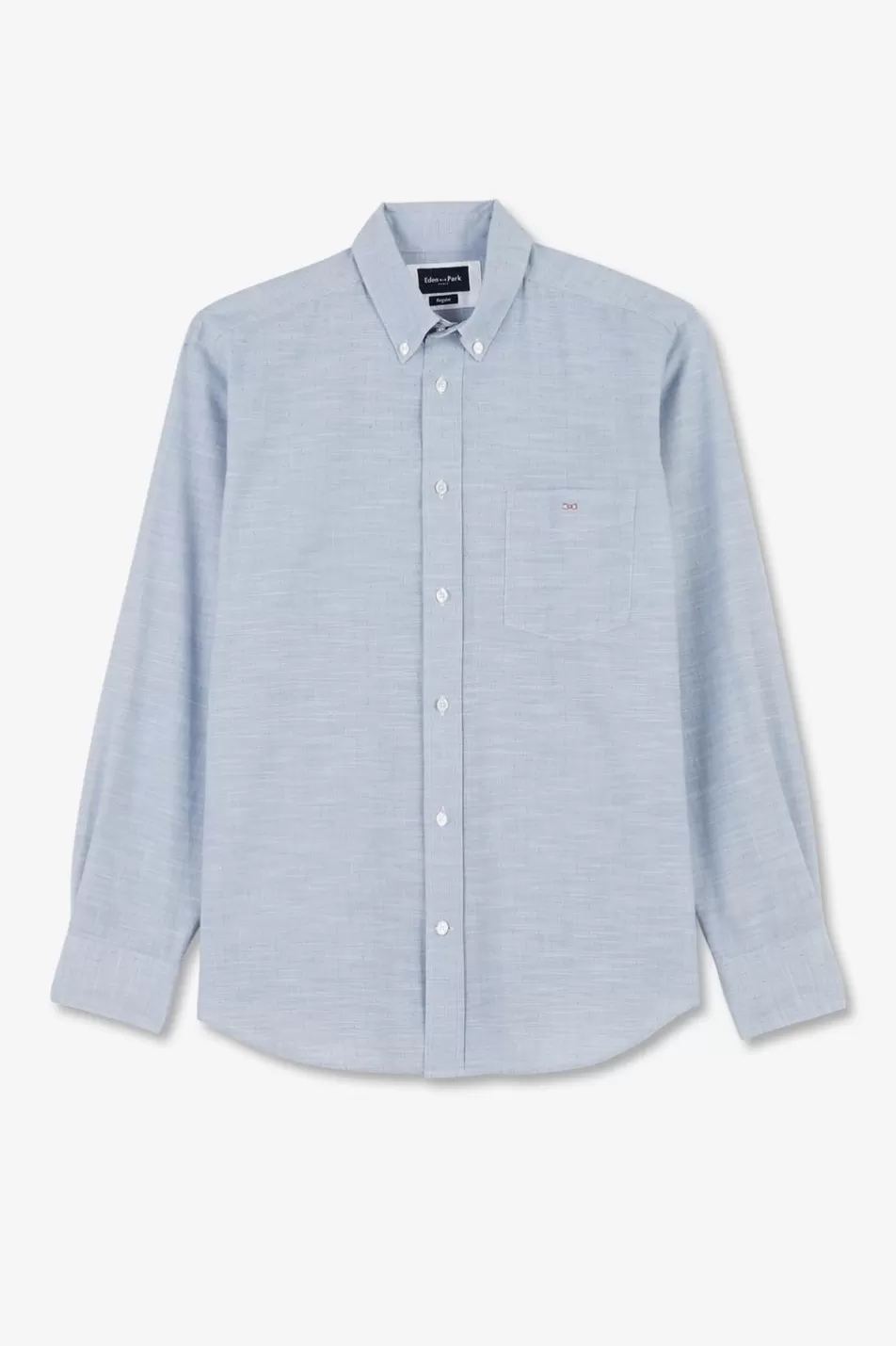 Shirts | Eden Park Blue Shirt In Cotton Dobby