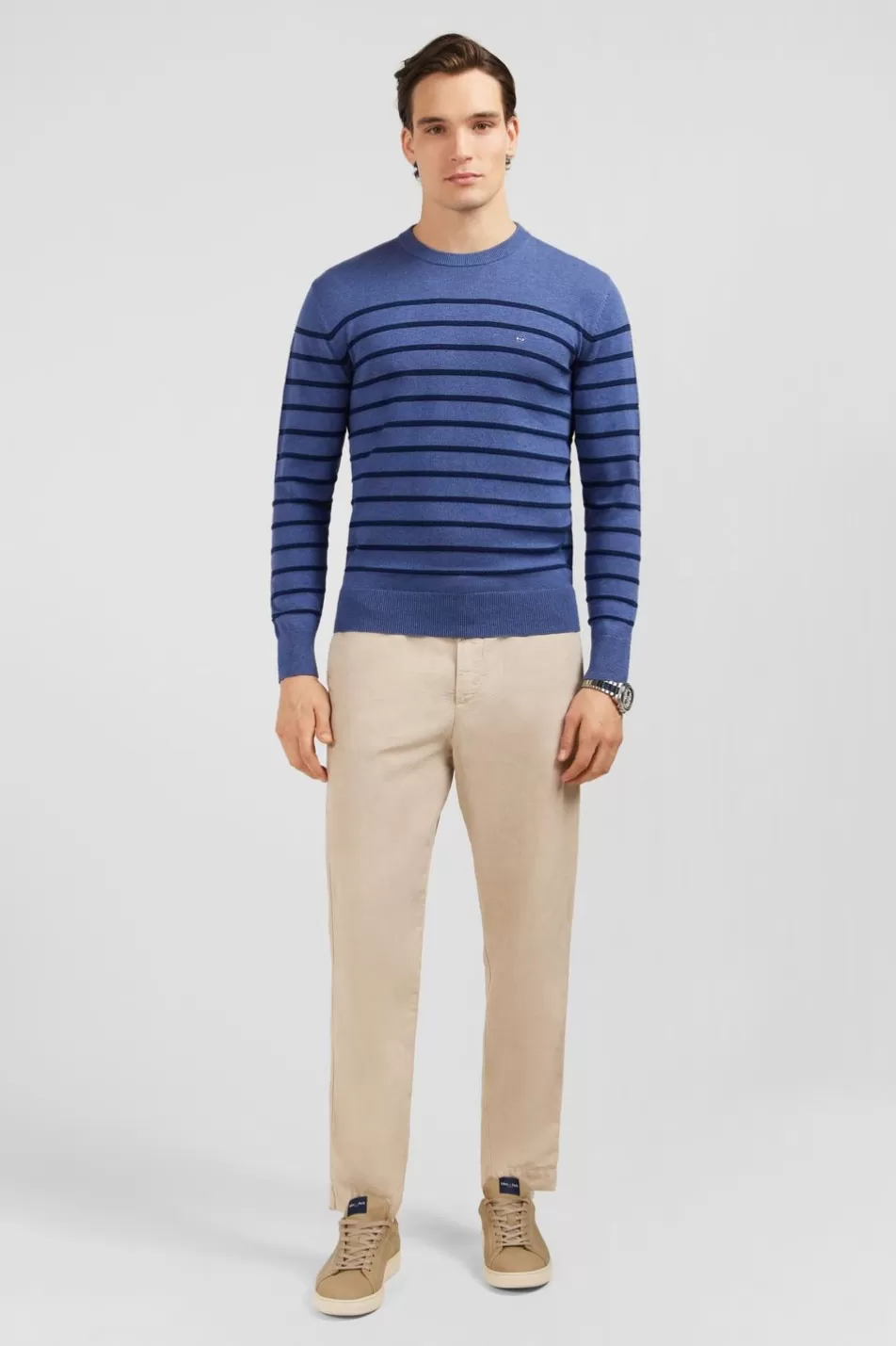 Sweaters | Eden Park Blue Striped Jumper