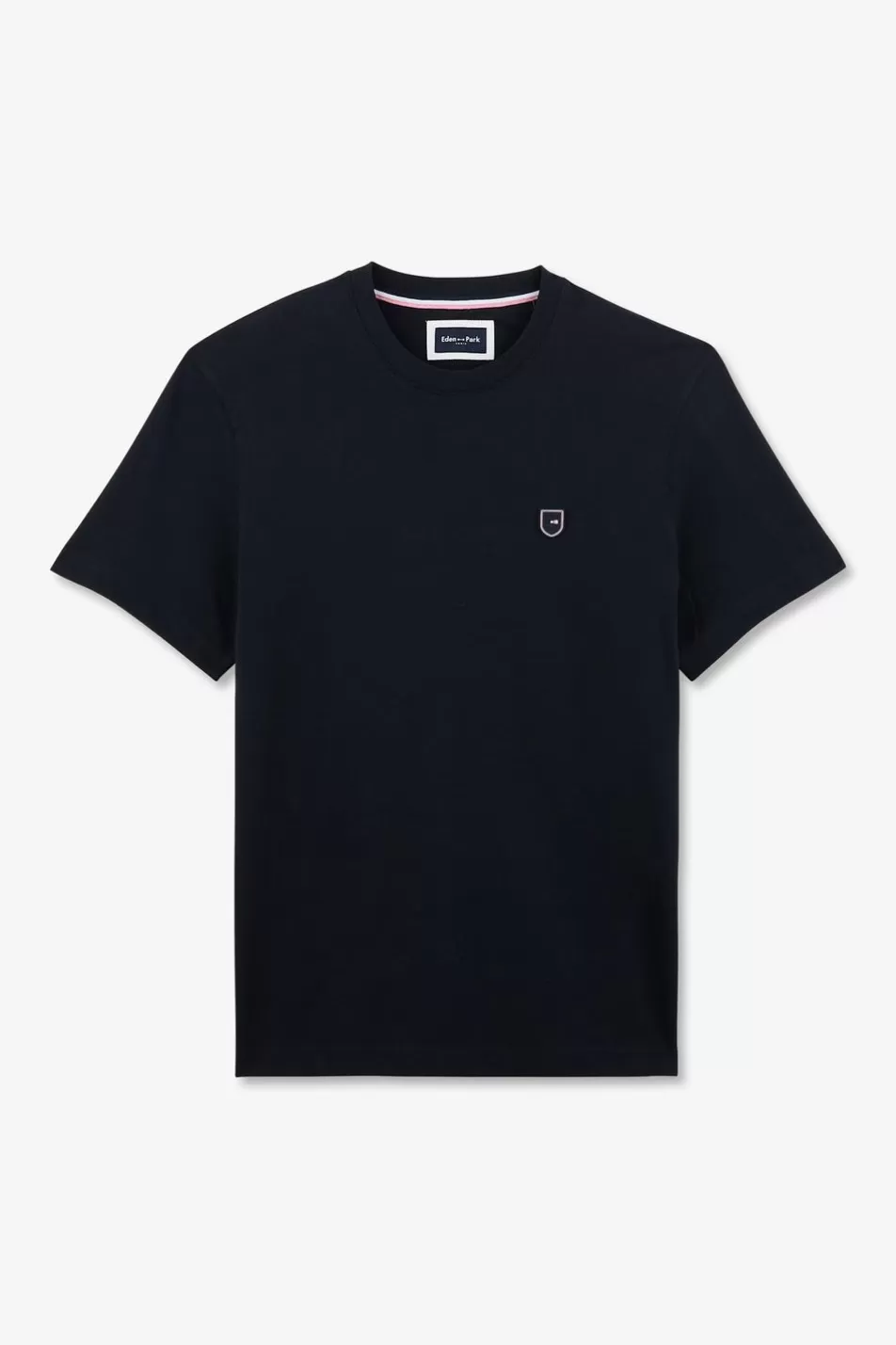 T-Shirts | Eden Park Blue T-Shirt With Embroidery