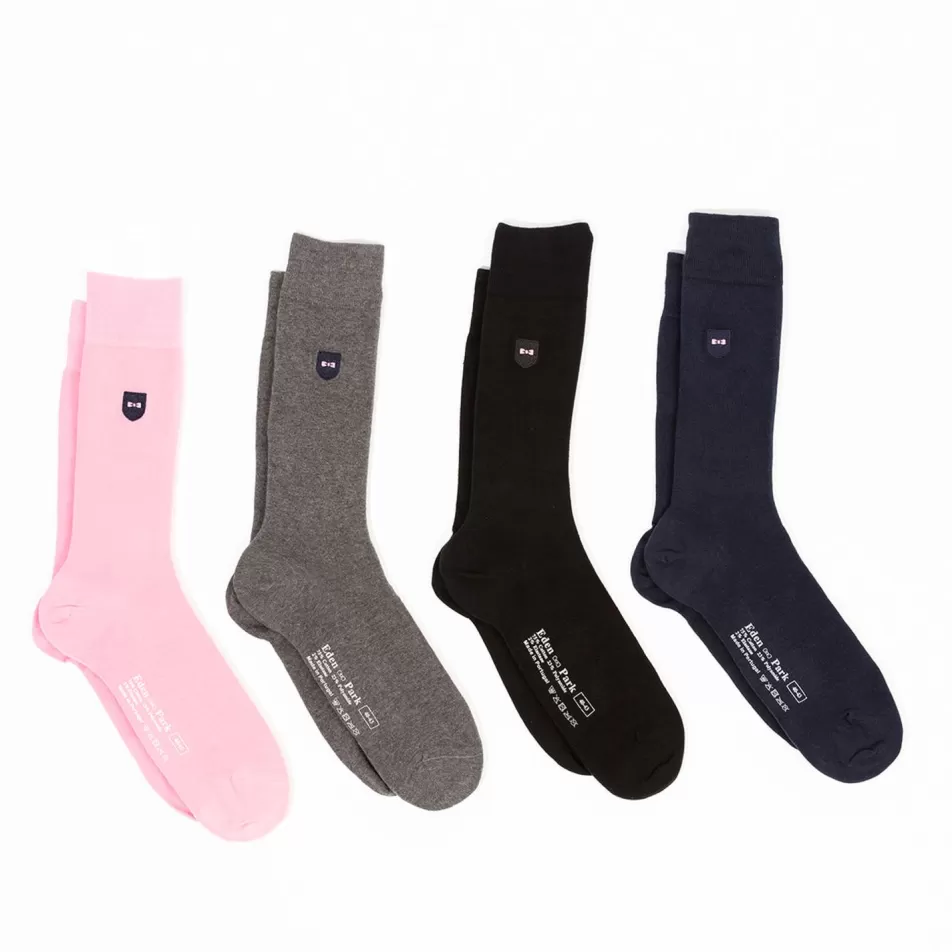 Socks | Eden Park Coffret De Quatre Paires De Chaussettes Unies