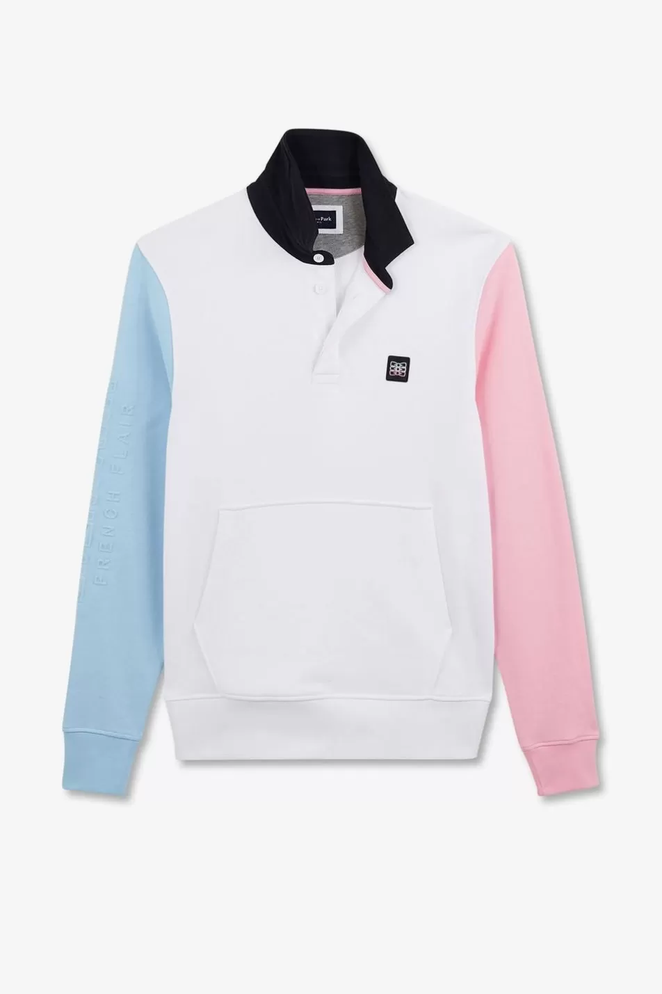 Rugby Shirts | Eden Park Colour-Block Polo-Neck Sweatshirt