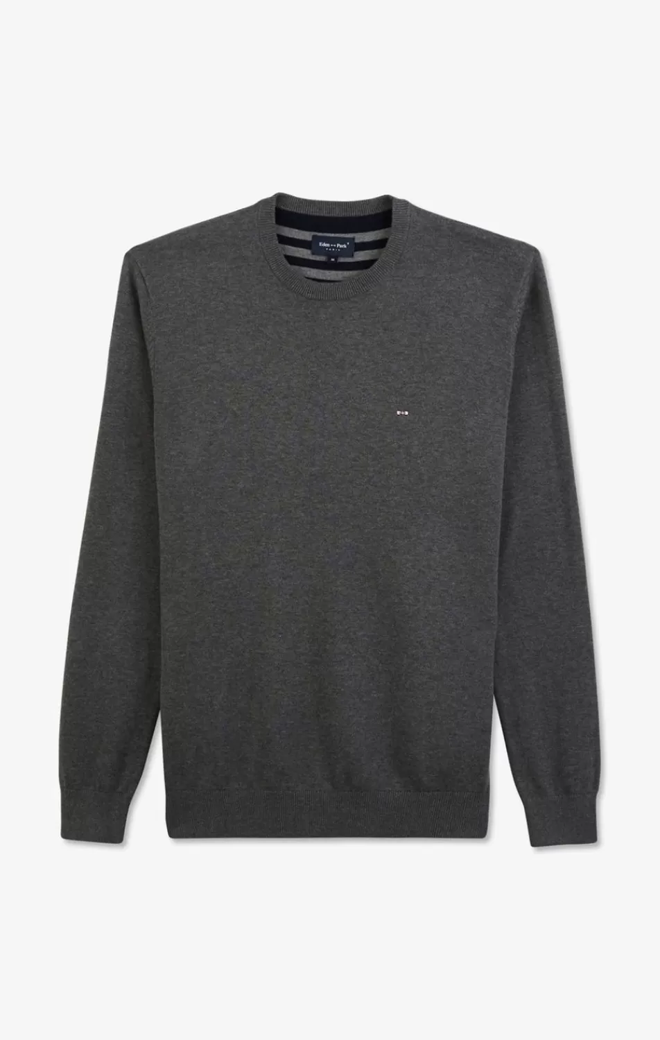 Sweaters | Eden Park Crew Grey Cotton Jumper