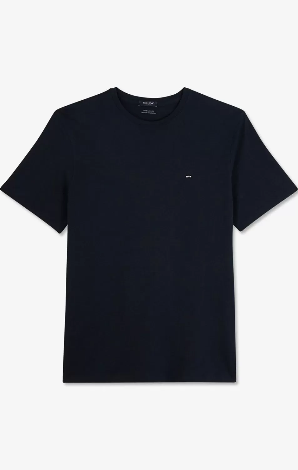 T-Shirts | Eden Park Crew Neck Navy Blue Pima Cotton T-Shirt