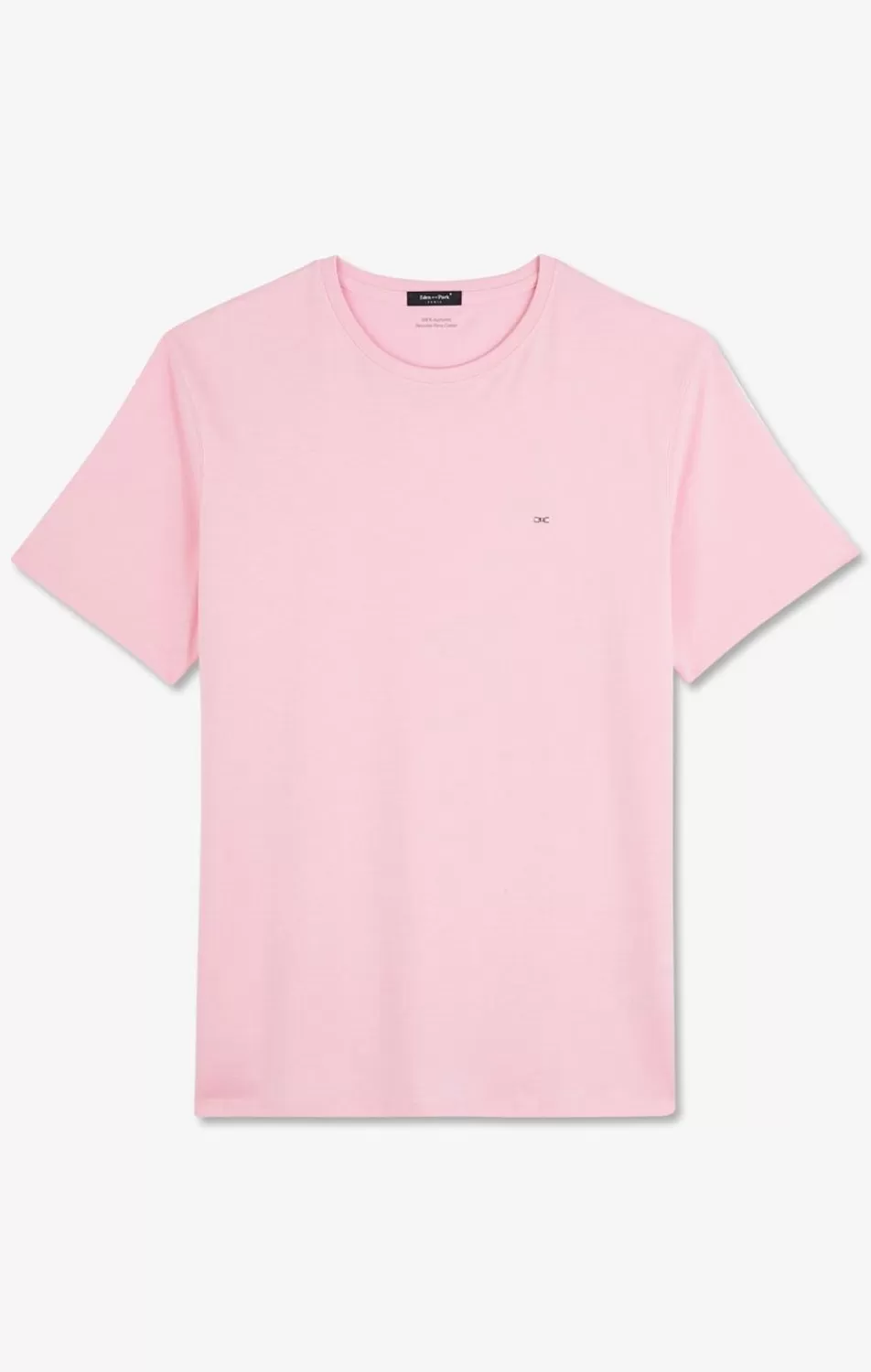 T-Shirts | Eden Park Crew Neck Pink Pima Cotton T-Shirt