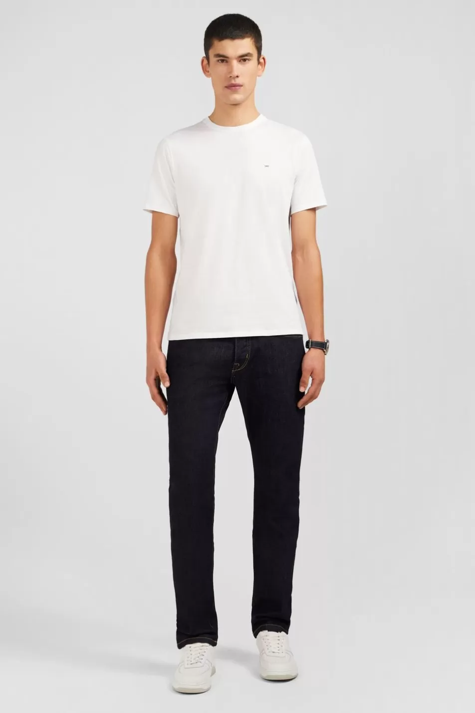 T-Shirts | Eden Park Crew Neck White Light Pima Cotton T-Shirt