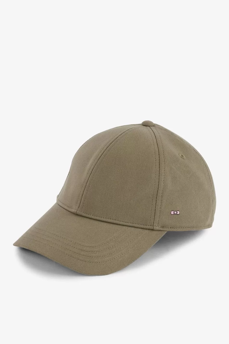 Caps | Eden Park Dark Beige Cotton Canvas Cap With Bow Tie Embroidery