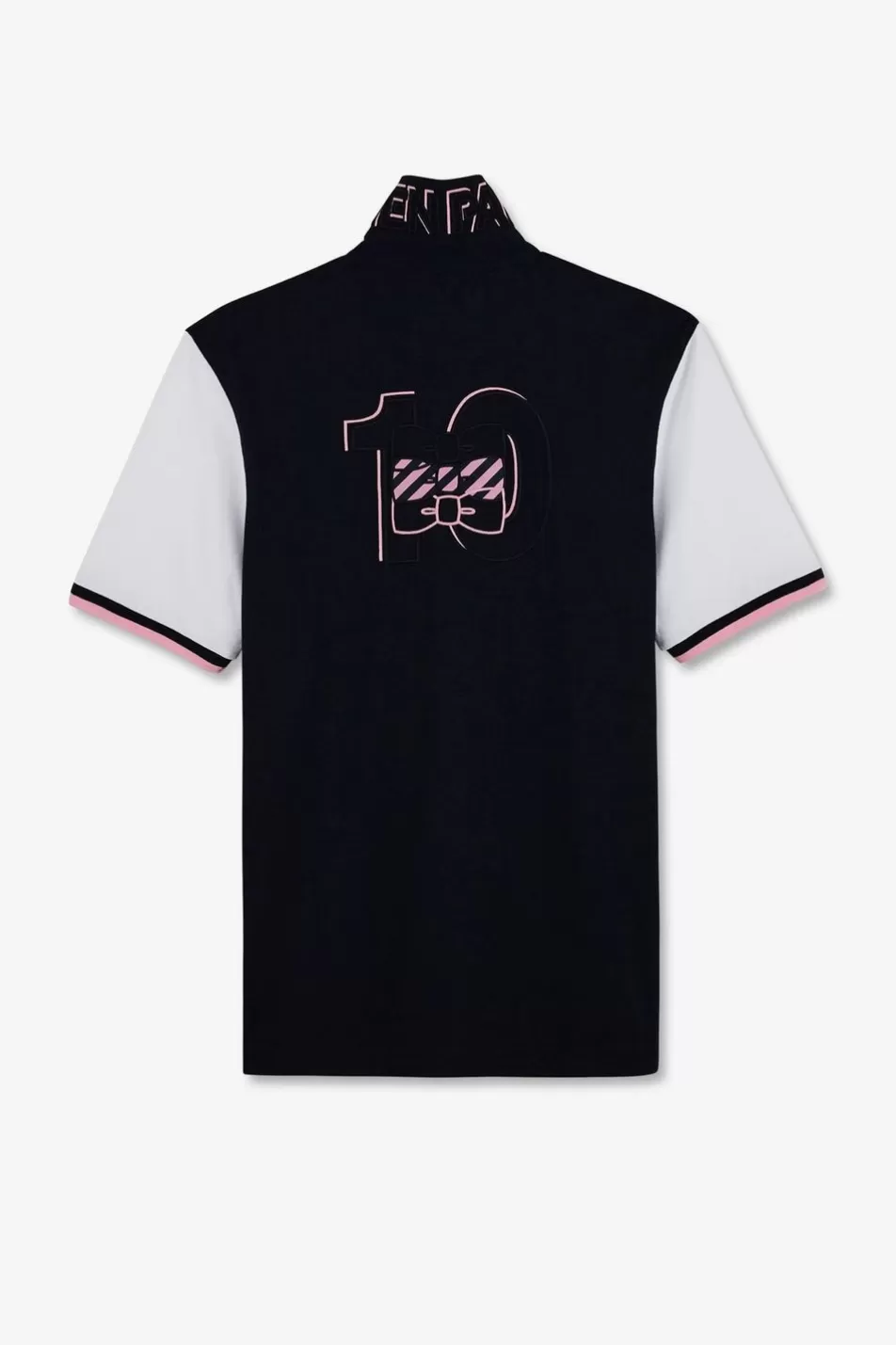 Rugby Shirts | Eden Park Dark Blue Colour-Block Polo Shirt With No. 10 Embroidery On The Back