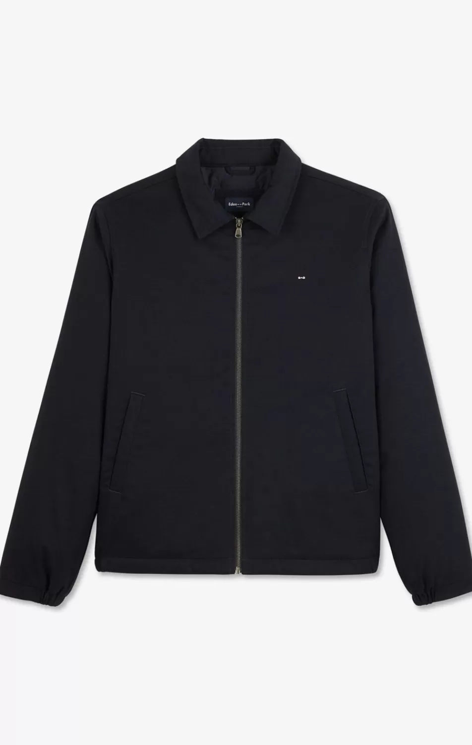 Coats | Eden Park Dark Blue Jacket In Cotton Gabardine