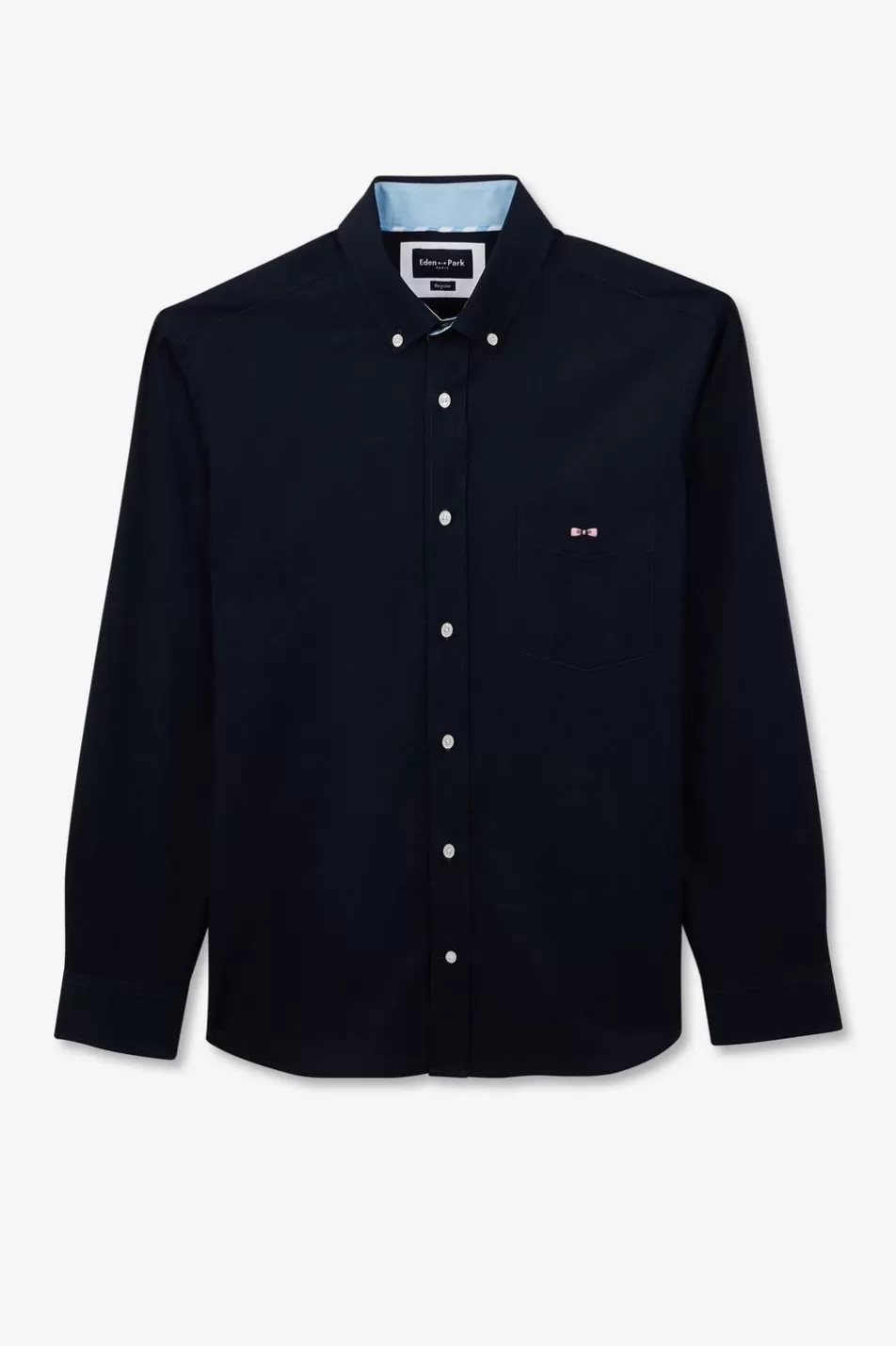 Shirts | Eden Park Dark Blue Shirt With Embroidery