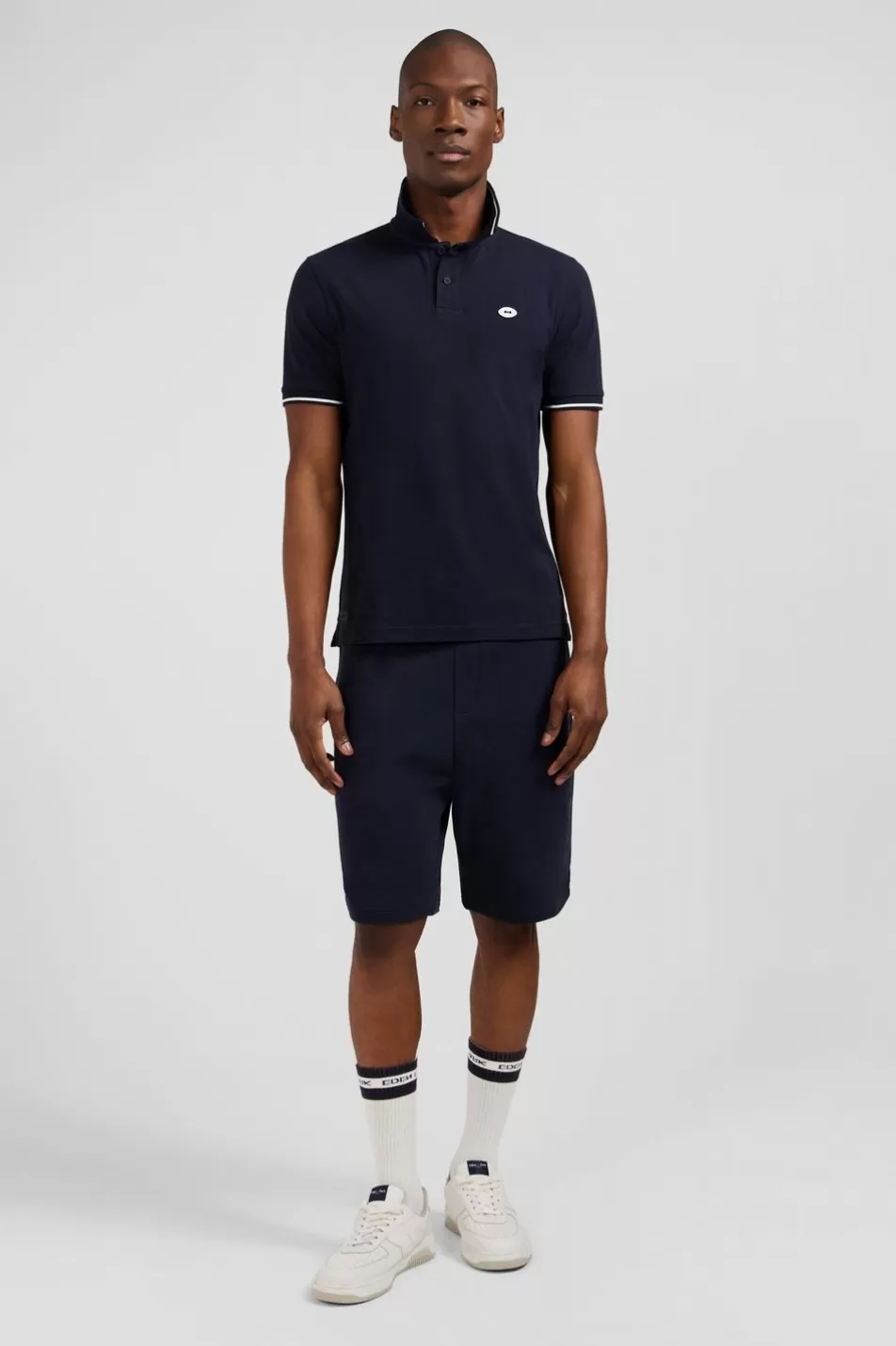 Polos | Eden Park Dark Blue Short-Sleeved Polo Shirt