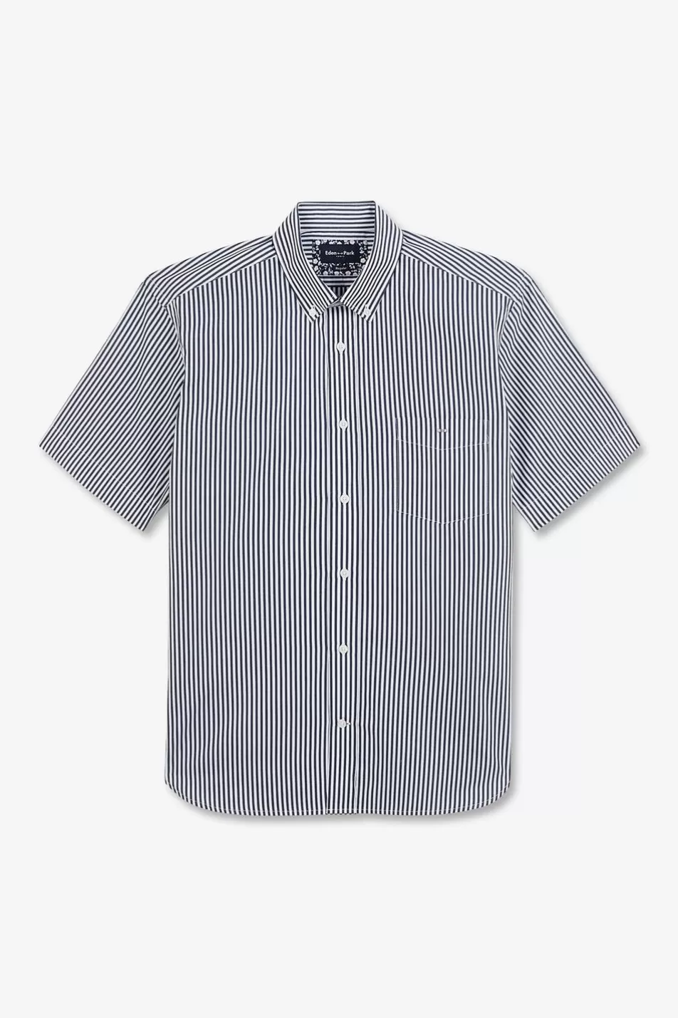 Short-Sleeved Shirts | Eden Park Dark Blue Striped Blouse