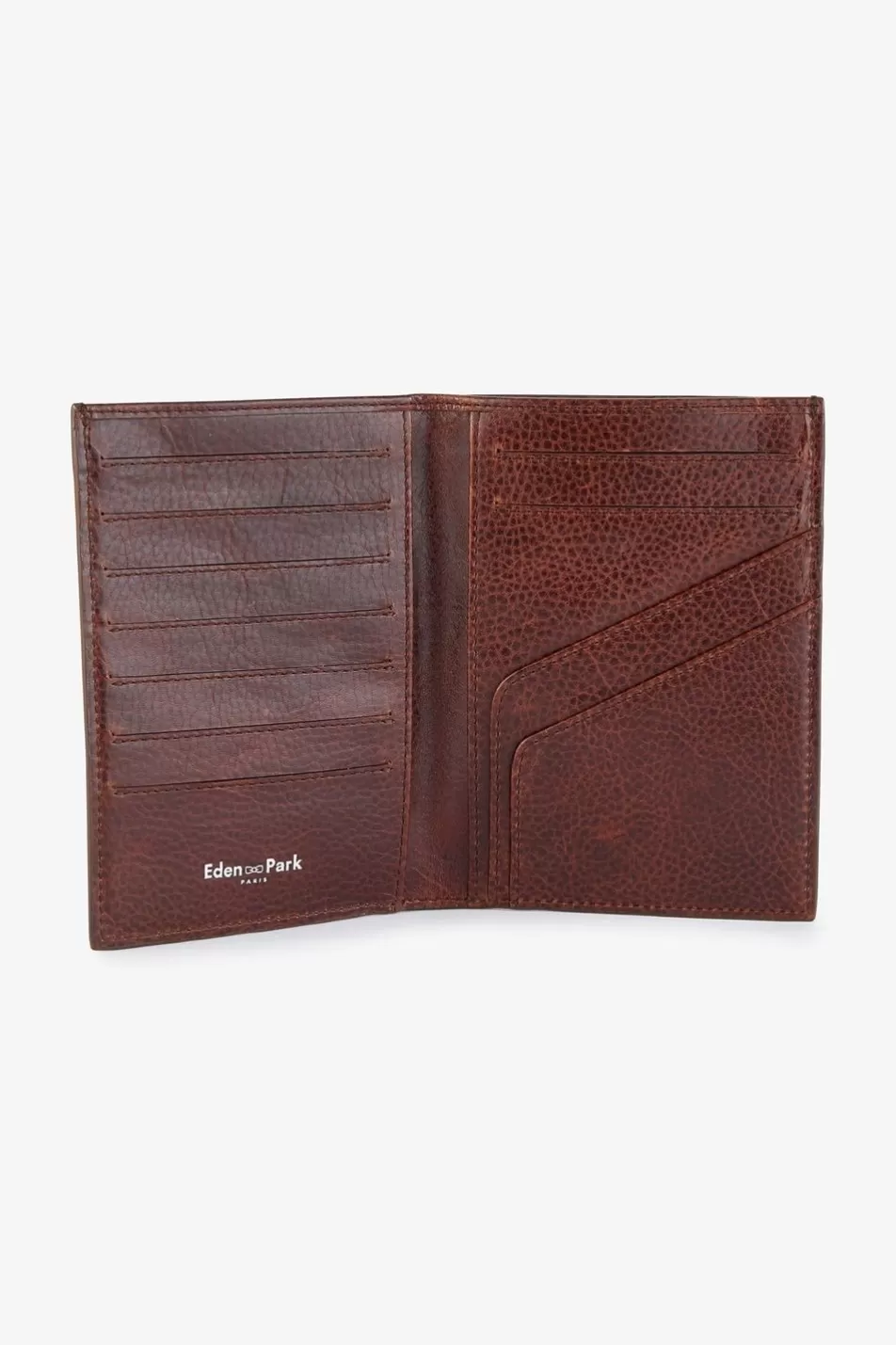 Portfolios | Eden Park Dark Brown Leather Travel Wallet