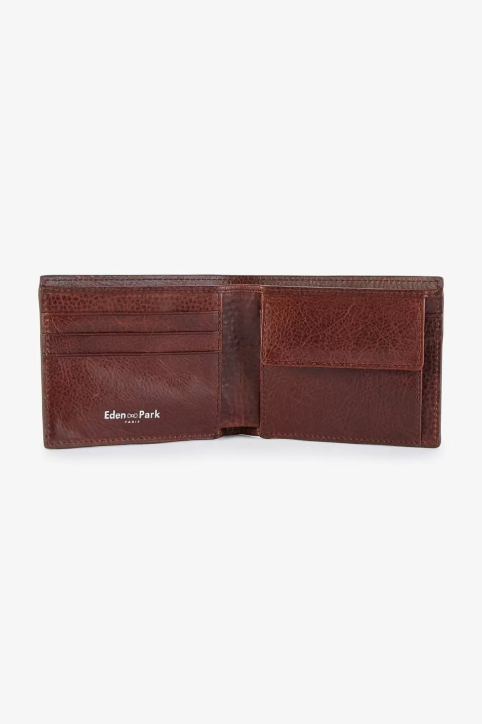 Portfolios | Eden Park Dark Brown Leather Wallet