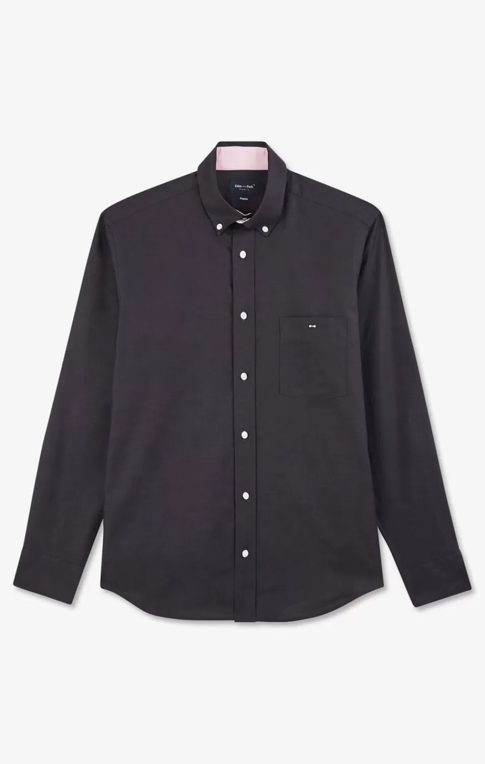 Shirts | Eden Park Dark Grey Plain Cotton Shirt