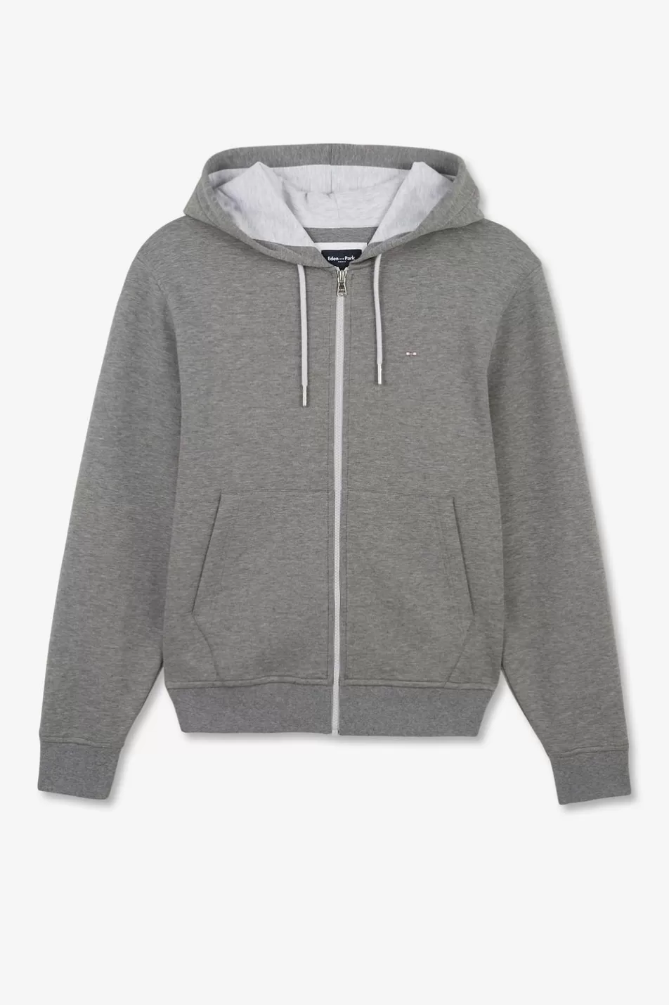 Sweatshirts | Eden Park Dark Grey Zip Sweatshirt With Hood