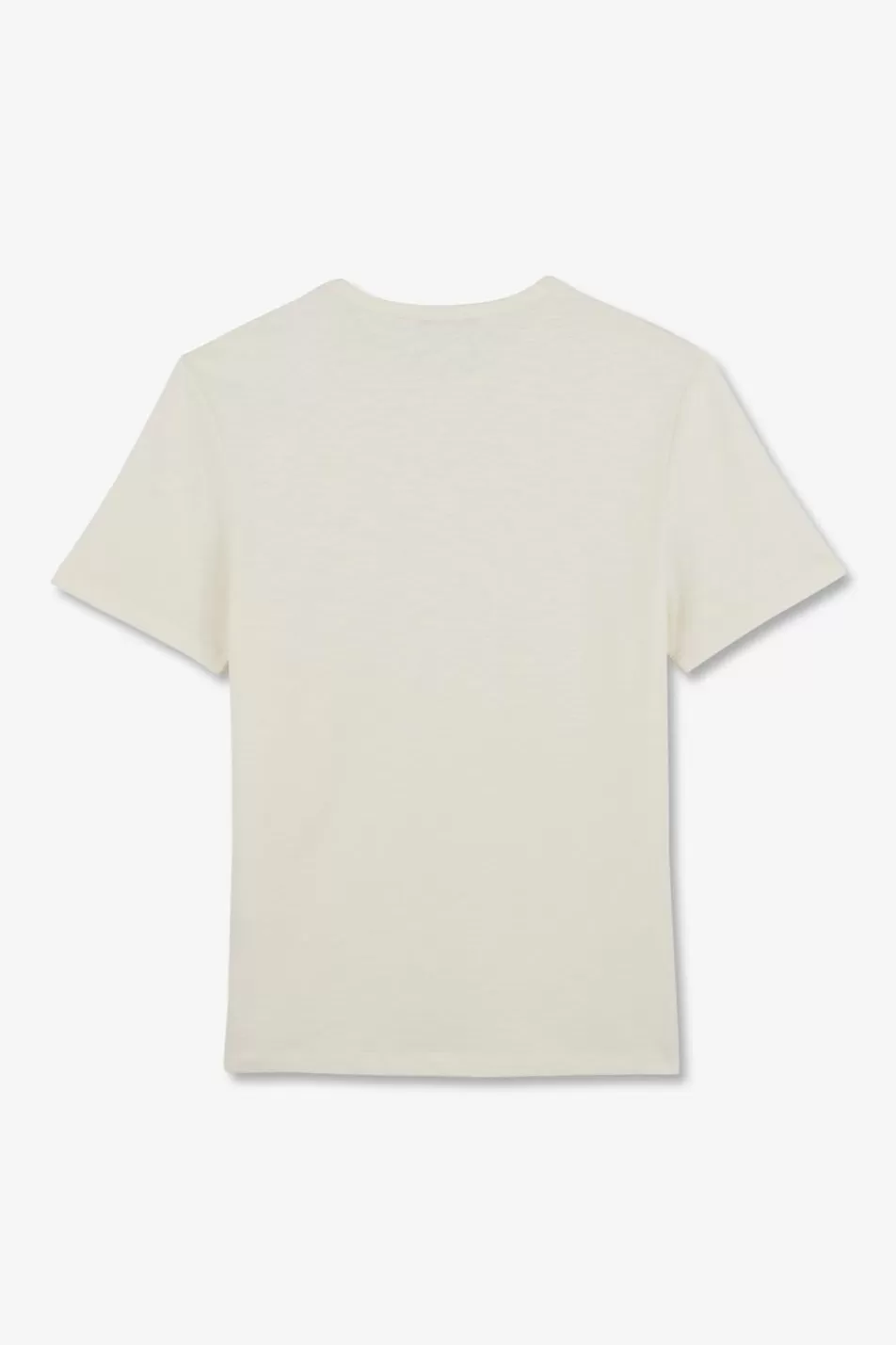 T-Shirts | Eden Park Ecru T-Shirt In Flamme Cotton