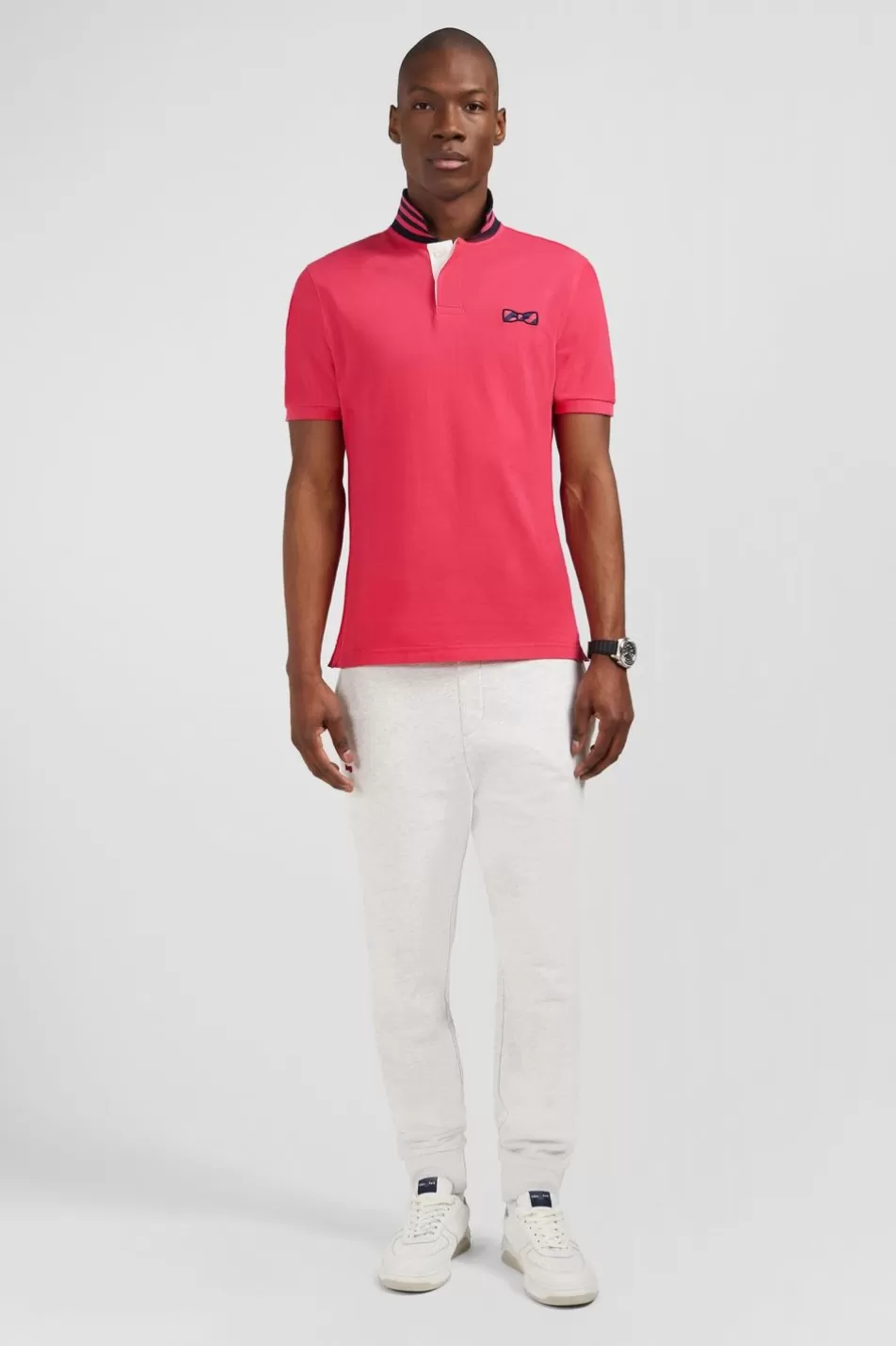 Polos | Eden Park Fuchsia Pink Short-Sleeved Polo Shirt