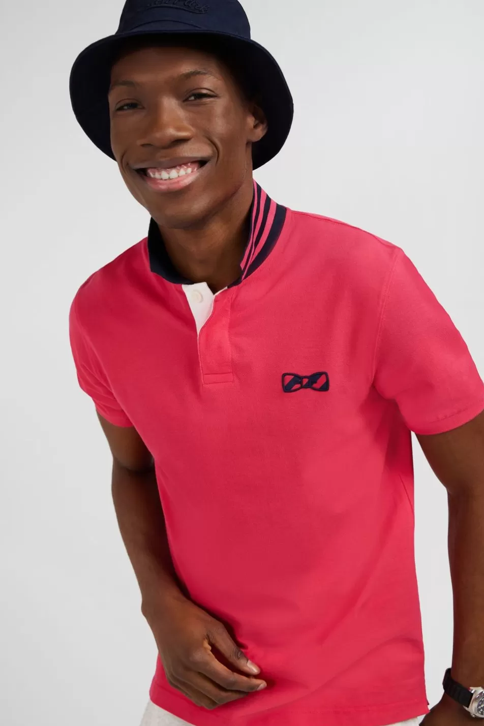 Polos | Eden Park Fuchsia Pink Short-Sleeved Polo Shirt