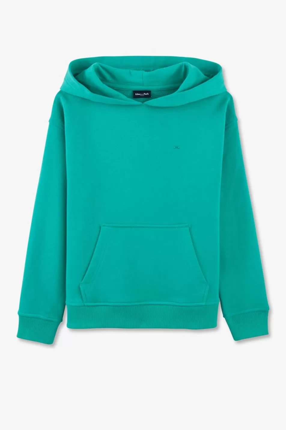 Children | Eden Park Green Screen-Printed Hoodie Sweatshirt In Fleece