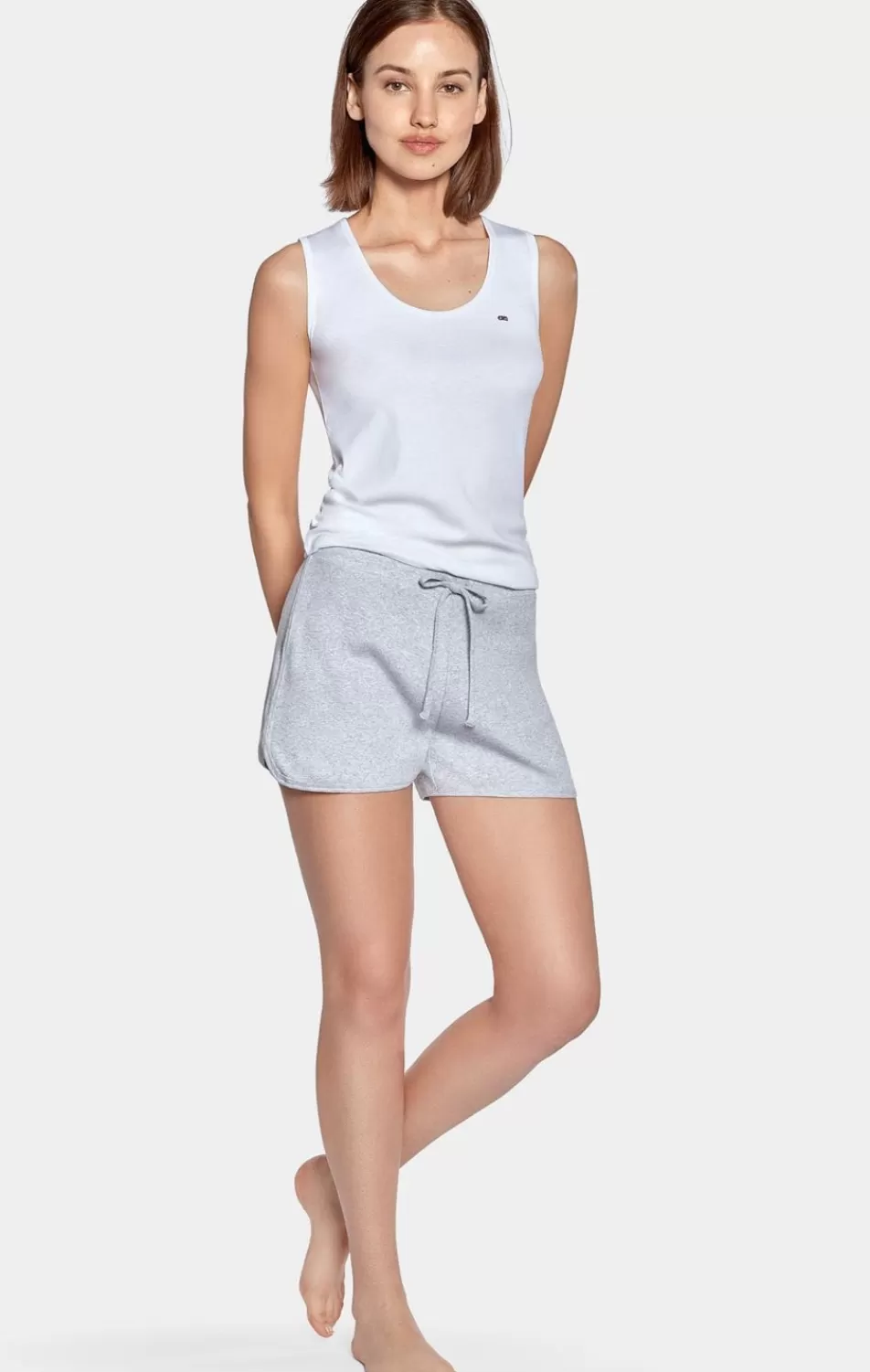 Pajamas | Eden Park Grey Short Pyjama Set In Stretch Cotton