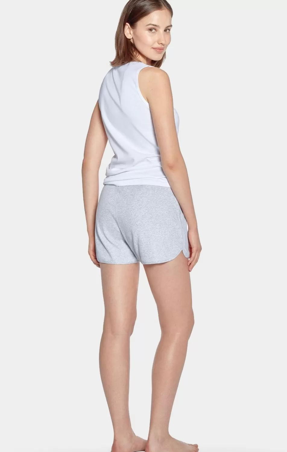 Pajamas | Eden Park Grey Short Pyjama Set In Stretch Cotton