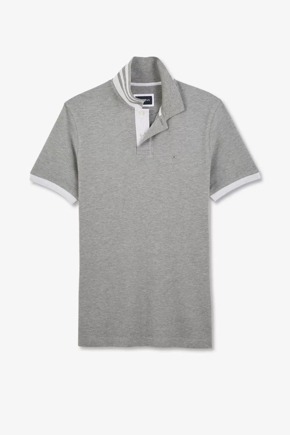 Polos | Eden Park Grey Short-Sleeved Polo Shirt