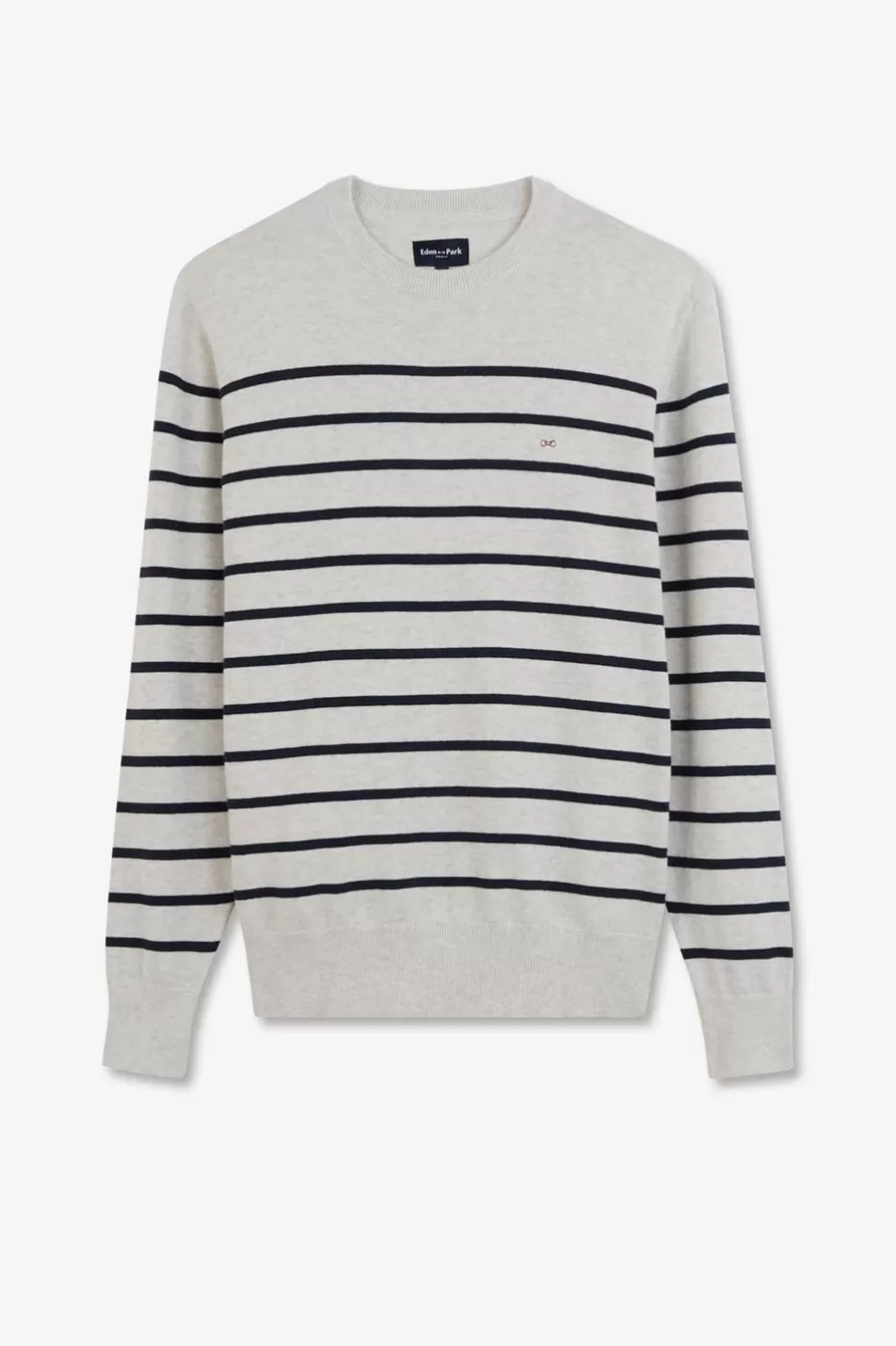 Sweaters | Eden Park Grey Striped Jumper