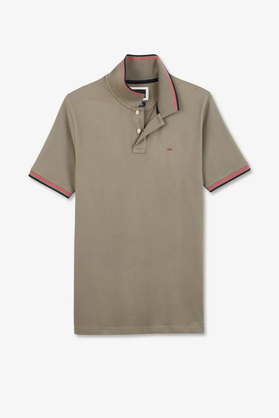 Polos | Eden Park Khaki Polo Shirt In Pima Cotton