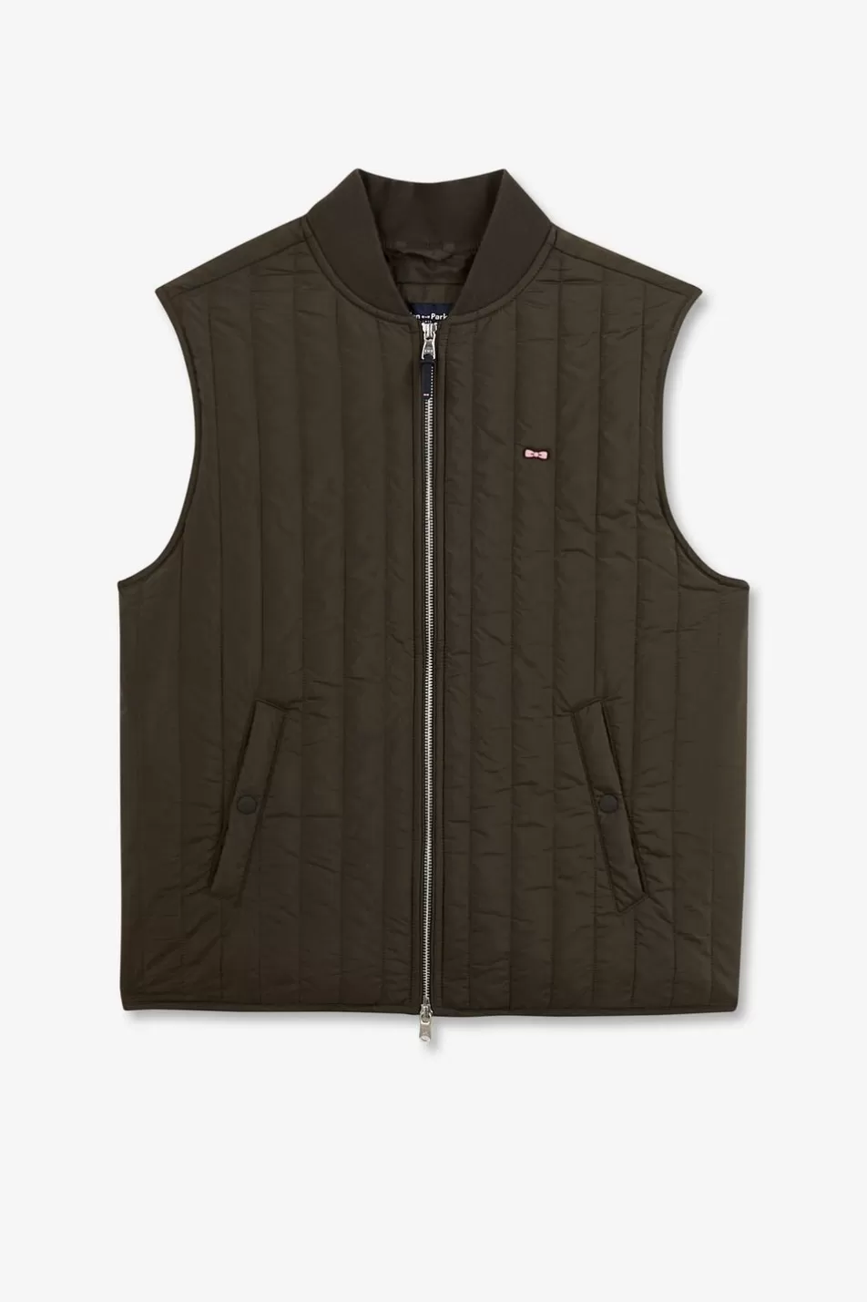 Coats | Eden Park Khaki Sleeveless Puffa Jacket