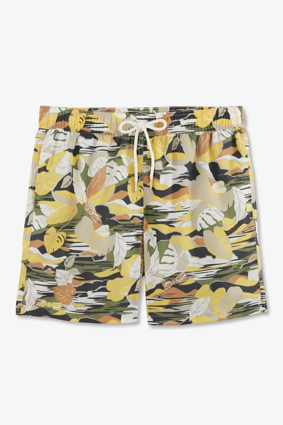 Swimwear | Eden Park Khaki Swim Shorts With Exclusive Tropical Print